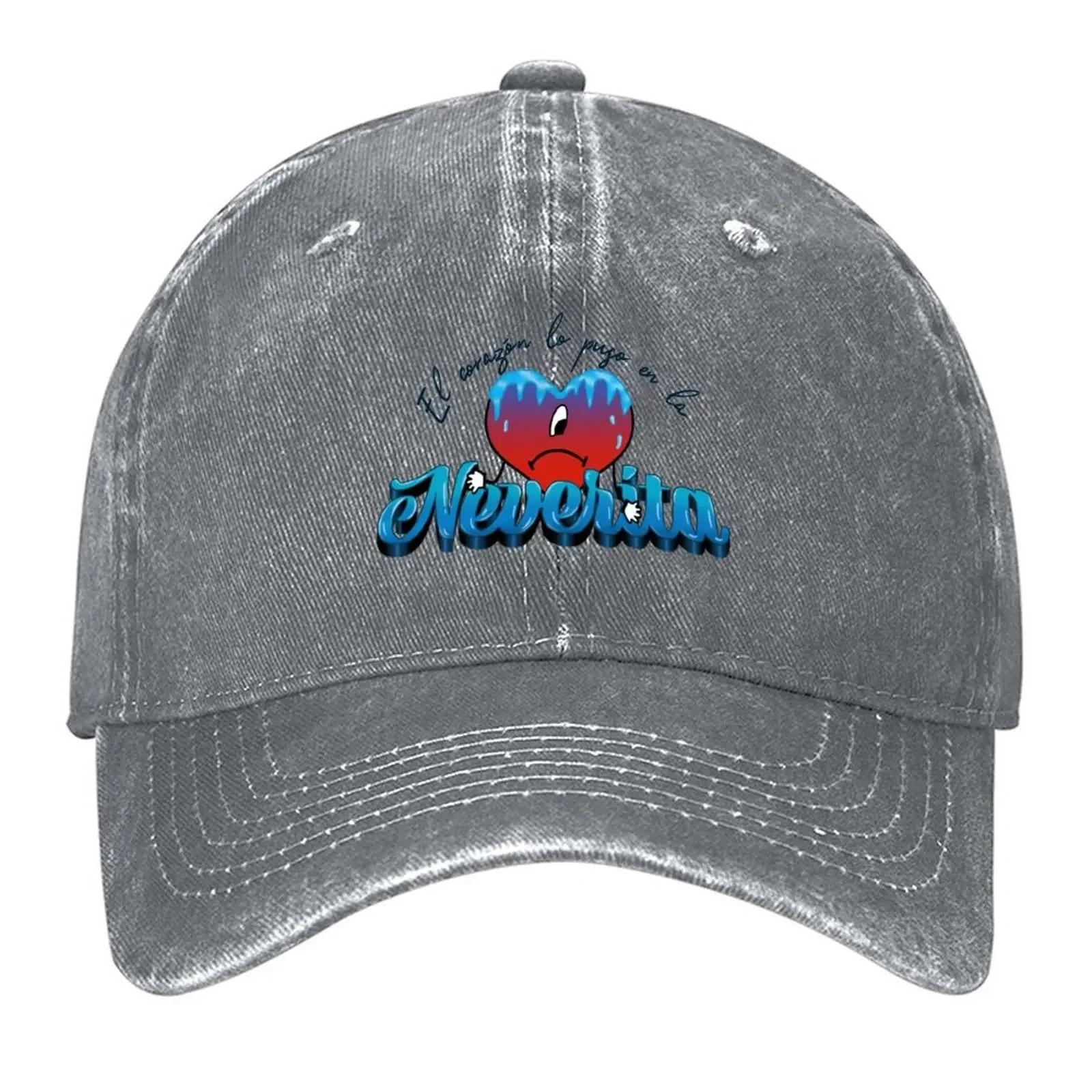 New Bad Bunny Corazon en la Neverita Sticker Un Verano Sin Ti Baseball Cap Hood beach hat Ladies Unisexs