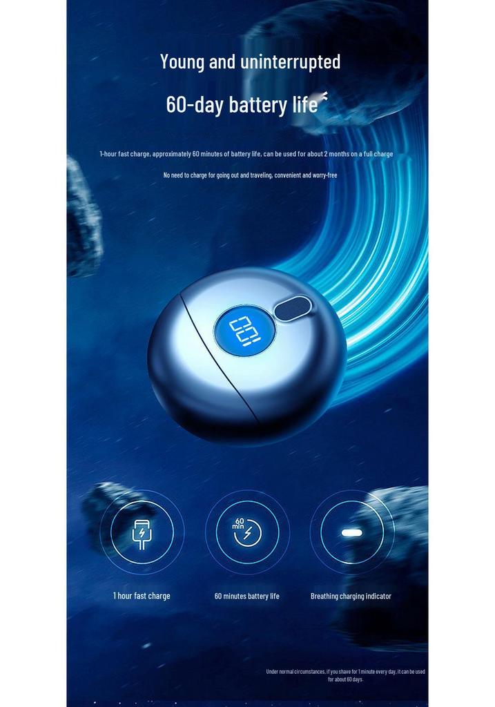Portable Flying Saucer Electric Shaver for Men - Great Birthday Gift