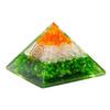 Resin Medium Size Multicolor Set of 1 Orgone Crystal Pyramid with Carnelian, Rock Crystal & Green Aventurine for Reiki Healing, Vastu Correction,