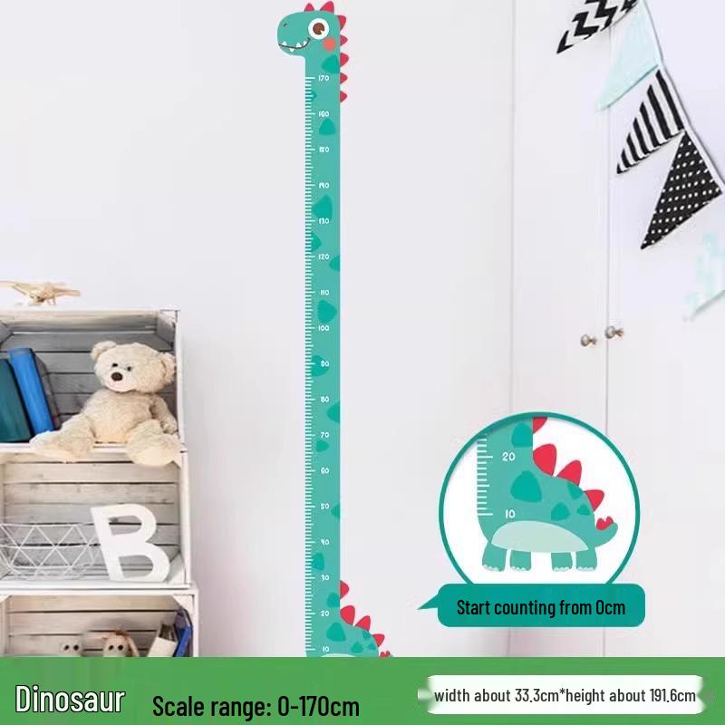 

Знімні мультяшні наклейки на стіну з ростоміром для дитячої кімнати