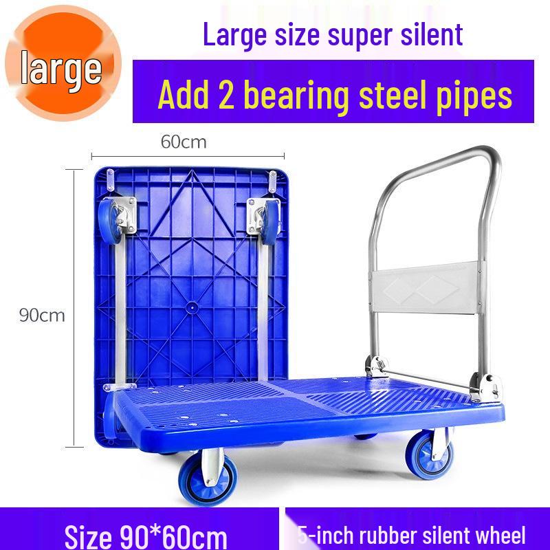 Portable Folding Flatbed Hand Cart for Shopping and Transport