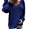 Women's Fashion V-neck Long Sleeve  Solid Color Sweaters and Knitted Sweaters