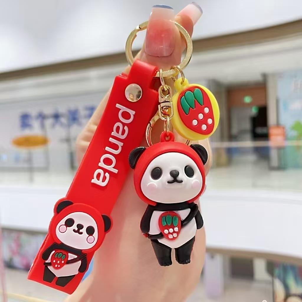 Cartoon Niedlicher Riesenpanda Schlüsselanhänger Sichuan Frucht Roter Panda Tasche Anhänger Anhänger Bodenmarketing Kleines Geschenk