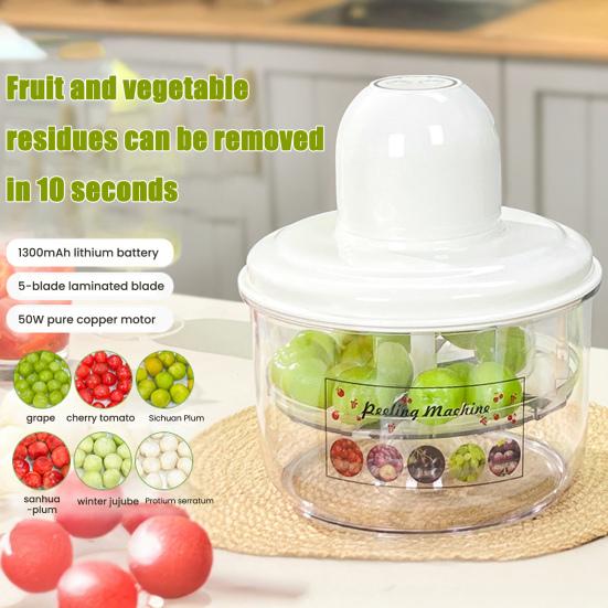 Automatic Peeling Machine Electric Portable Garlic Peeler Fruit Skin Remover Machines for Grapes Tomato Cherry