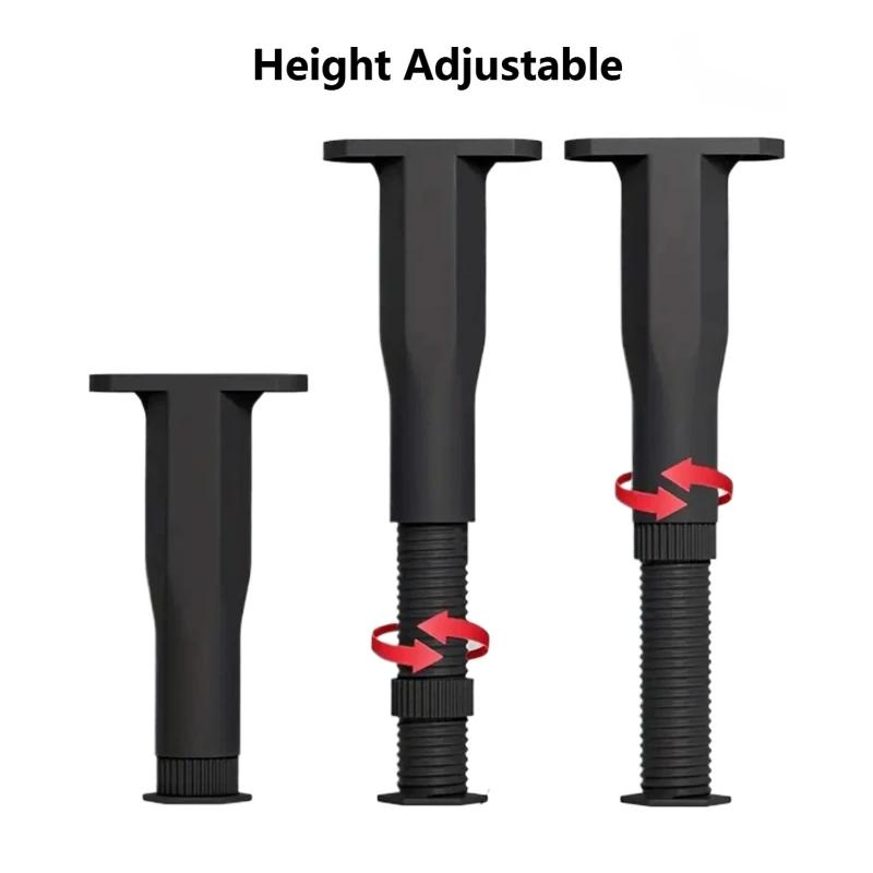 4 Pack Adjustable Bed Support Legs 5.9-11 Inch Height Sturdy Bed Frame Support Feet For King Queen Size Beds Easy To Install No Power Required