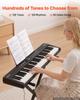 VEVOR Digital Piano 61 Keys Semi Weighted Keyboard Portable Stand Bench, for Beginners, 128 Tones, 128 Rhythms, Dual Power Supply Electronic Piano