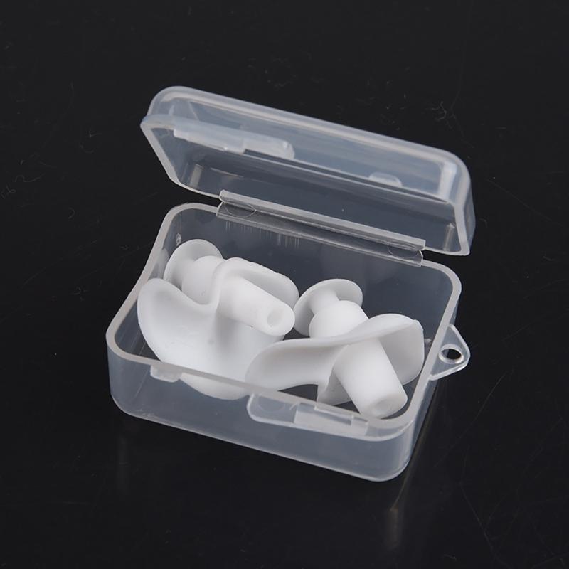 1 Pair Waterproof Swimming Ear Plugs Reusable Silicone Swimmers Earplug Ear Protections Ear Plugs for Showering Swimming