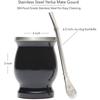 Yerba Mate Gourd Set Double-Wall Stainless Steel Mate Tea Cup And Bombilla Set