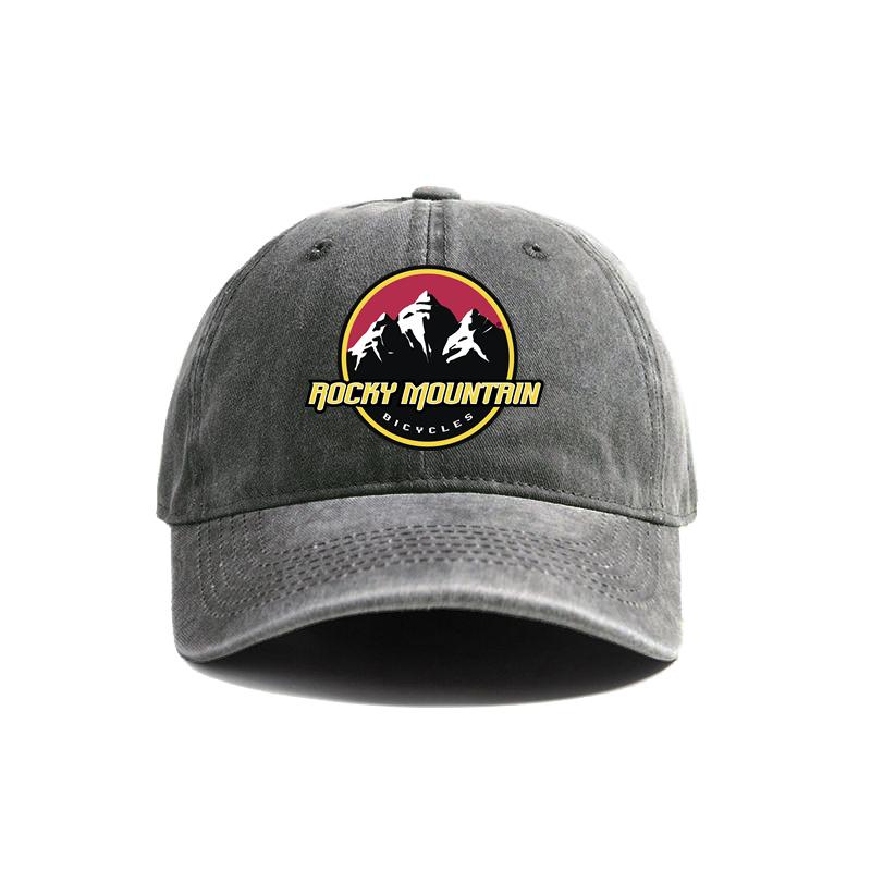 Rocky Mountain Baseball Caps Distressed Hats Cap Unisex Retro Outdoor Summer Adjustable Rocky Mountain Bike Hat