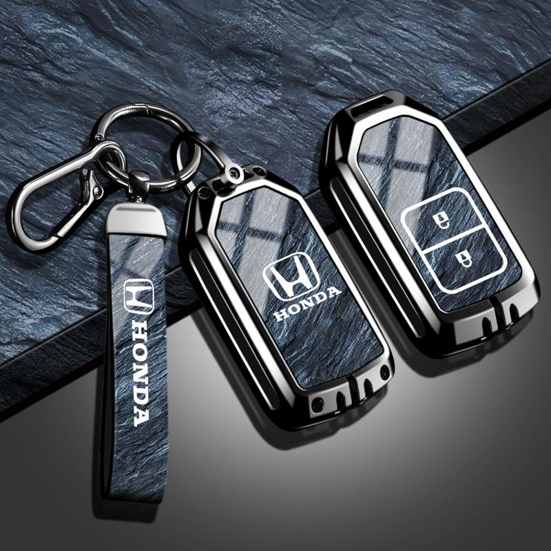 Intelligent Car Key Case Full Tup Cover Shell For Honda Accord Civic Jade HR-V CR-V HRV Crider Odyssey Zinc Alloy Accessorie New TV7