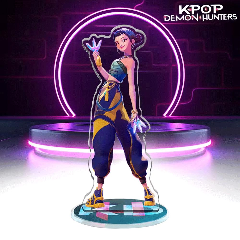 Anime KPop Demon Hunters Acrylic Stand Desktop Decor Cartoon Anime Figure Rumi Mira Zoey Sussy Dolls Fans Gift