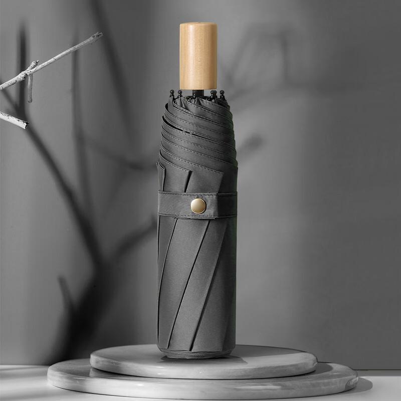 

Folding Wood Handle Sun & Rain Umbrella