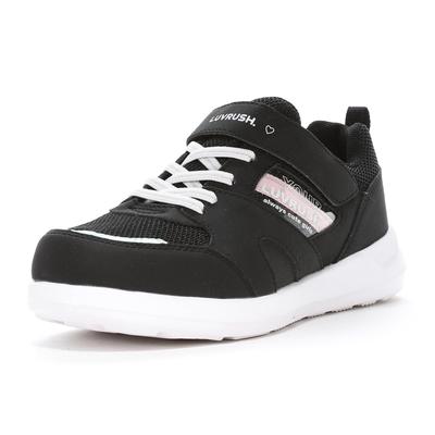 Atlético para dias ensolarados e chuvosos para 2E [Superstar] Tênis, sapatos, impermeável, dias, leve, velcro, 19cm~24.5cm, 0.5cm, crianças, meninas, preto,