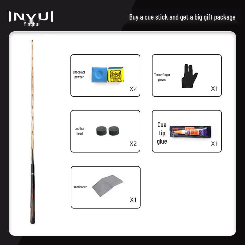 INVUI Professional Ash Wood 3/4 Split Billiard Cue