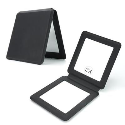 TOMO Kompakter Spiegel 2-fache Vergrößerung Klappbar Make-up Handlich Tragbar Unisex Kosmetisch Doppelseitig Magnetische TascheTaschenaufbewahrung Leicht Schlank Mobil