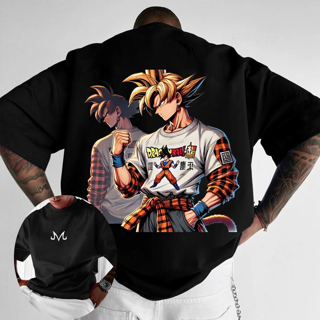 Dragon Ball Mens Womens T shirt Anime Loose Design Sense Tee Summer and Spring Boys Short Sleeves Parentchild Outfits