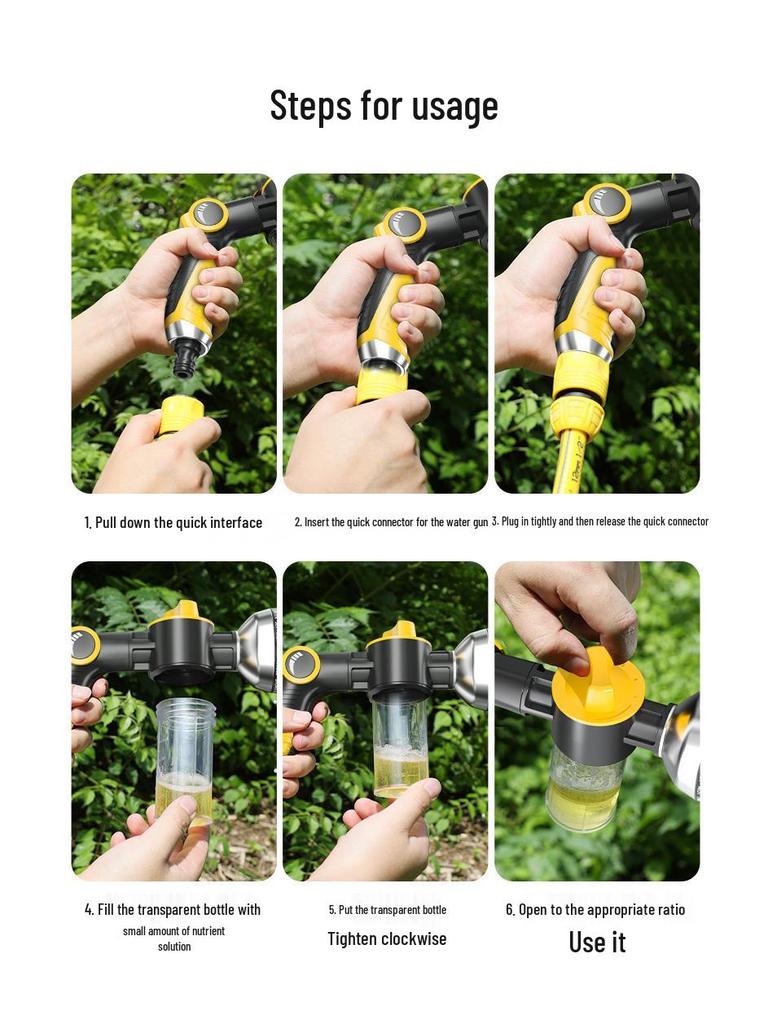 8-in-1 Foam Water Gun: Multi-function Spray for Home, Garden, and Car Wash