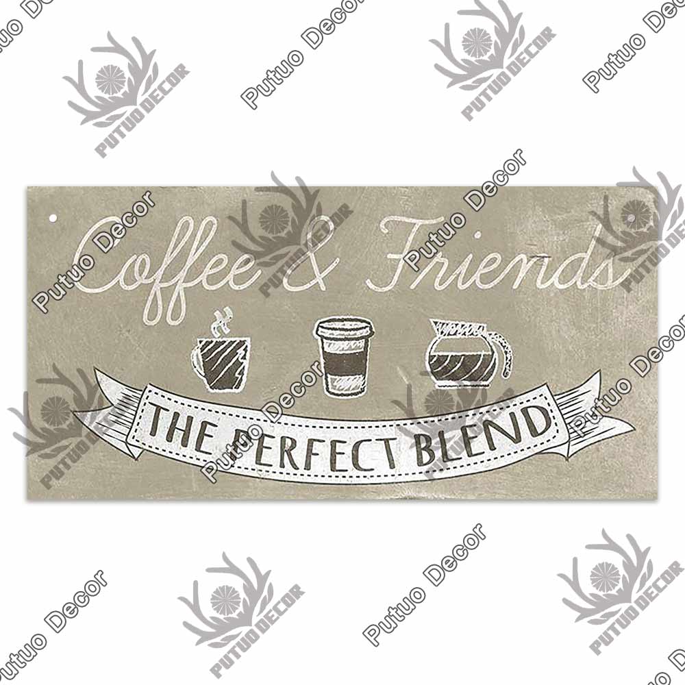 Coffee Metal Hanging Signs Decorative Plaques Door Aluminum Plaque In Home Decor Cafe Kitchen Hanging Home Decor