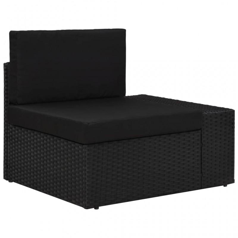 Day and Night - Day and Night Sectional Sofa Corner Left Armrest Black PE Rattan