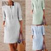 Women's Fashion Summer Spring 3/4 Sleeve O-Neck Casual Dresses