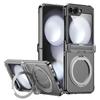 Full Coverage Magnetic Snap Case With 360 Rotating Stand Galaxy Z Flip 6 5 4 3 TPUPC Hybrid Shockproof Anti-Scratch