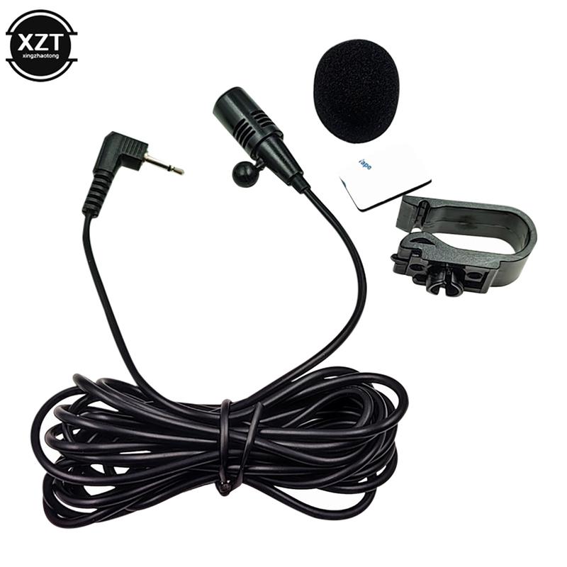 Car Radio Microphone Mic 2.5mm Mono Elbow Jack Car GPS Bluetooth-compatible Navigator Microphone External Amplifier Microphone