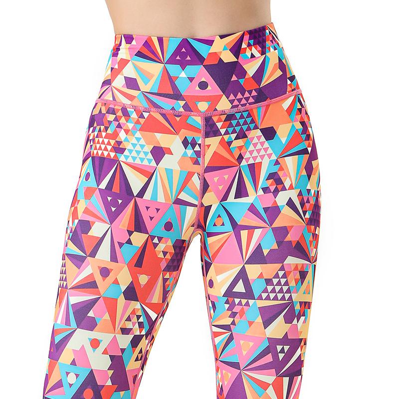 New yoga pants women's quick-drying printed yoga fitness clothes high waist hip lift sports leggings