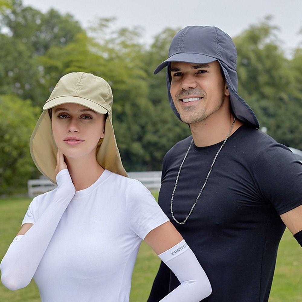 Foldable Summer Sun Cap Face Neck Protection Flap Bucket Hat Travelling Fishing Hat  Outdoor Hiking