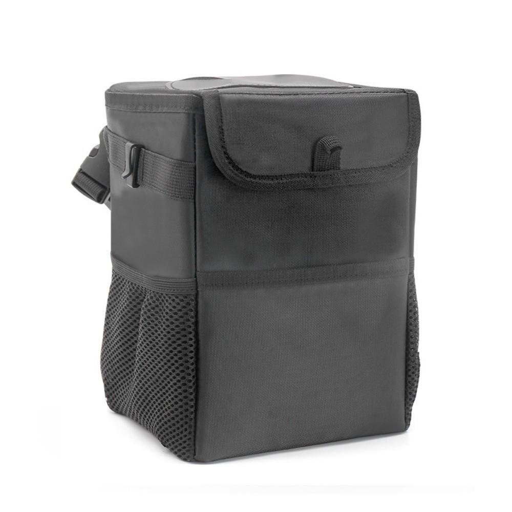 Auto Organizer Car Trash Can with Lid Storage Pockets Car Trash Bag  Gift
