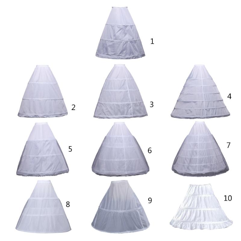 Petticoat Crinoline Slips Wedding Accessories White Hoop Skirt 50s Vintage Under Skirt for Women Girls Multiple Styles