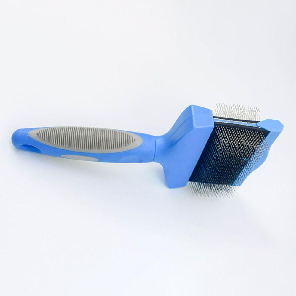 Stainless Steel Pet Hair Brush Double Sided Pet Hair Cleaning Comb Pet Hair Detangling Comb  Cats