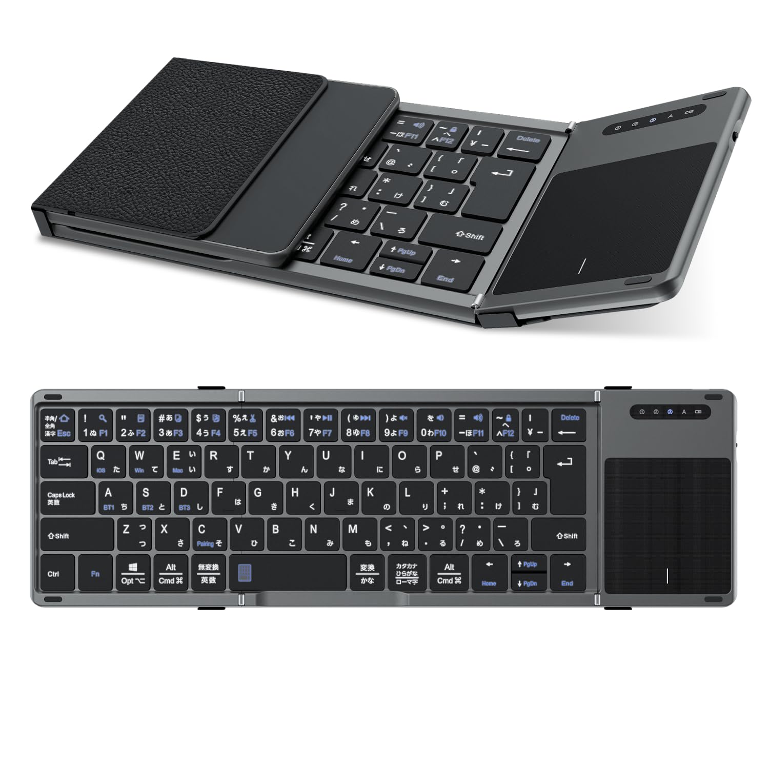 

EWIN Wireless Bluetooth Folding Equipped with JIS Japanese Compatible with 3 Device Compatible with Keyboard, Keyboard, Keyboard, Touchpad, Layout,