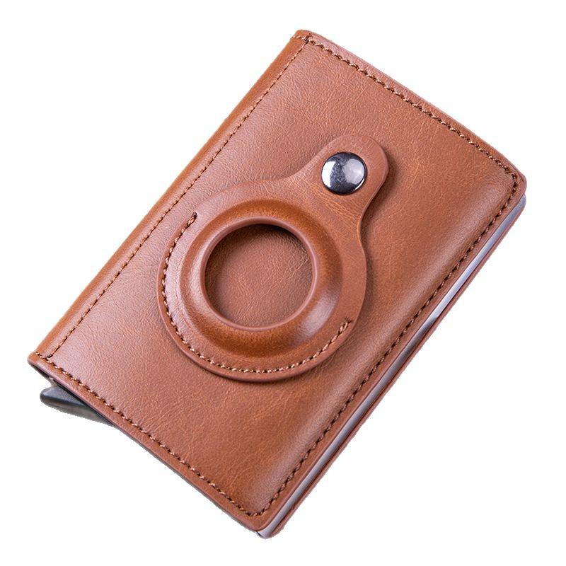 Anti-Theft RFID Aluminum & Stainless Steel Card Holder Leather Wallet.