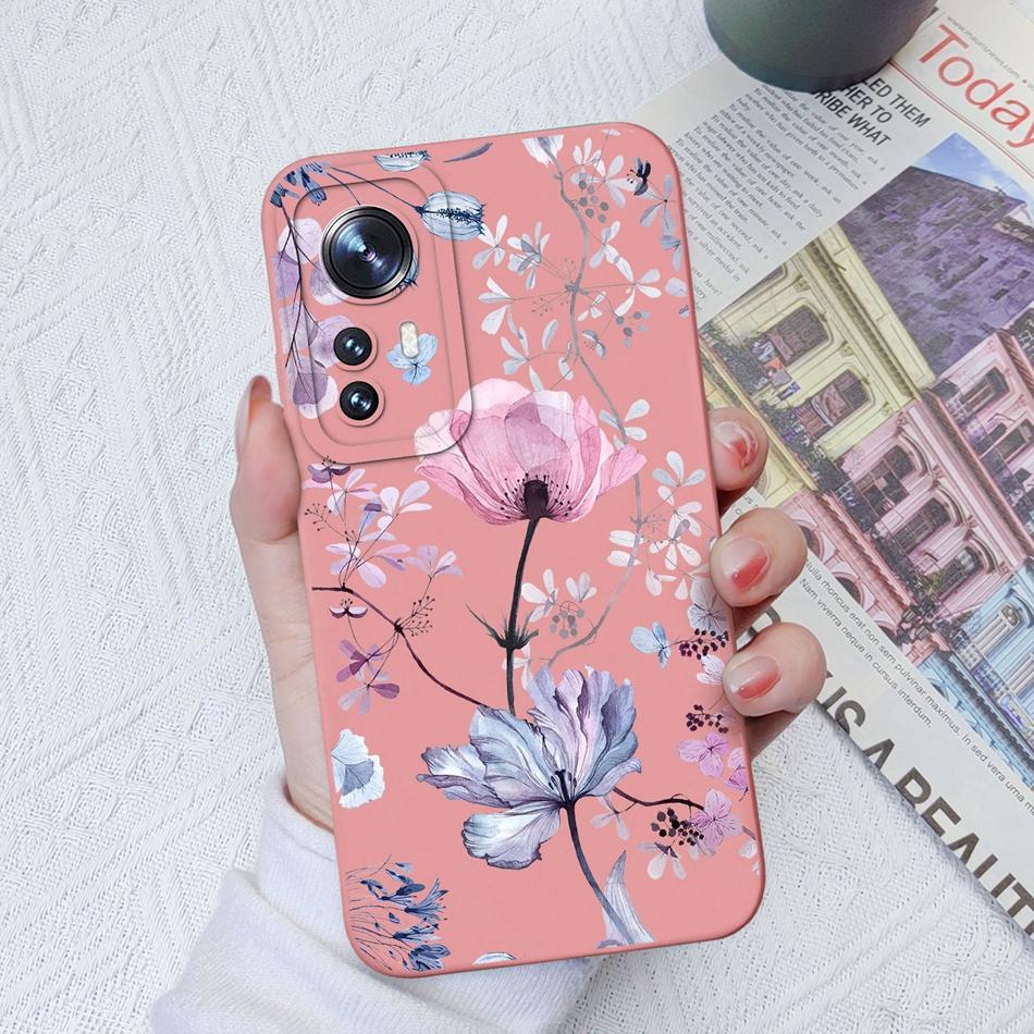 Phone Case For Xiaomi 12 Pro Lite Ultra Candy Color Patterned Liquid Silicone Full Coverage Anti Slip Shell For Xiaomi12 Coque