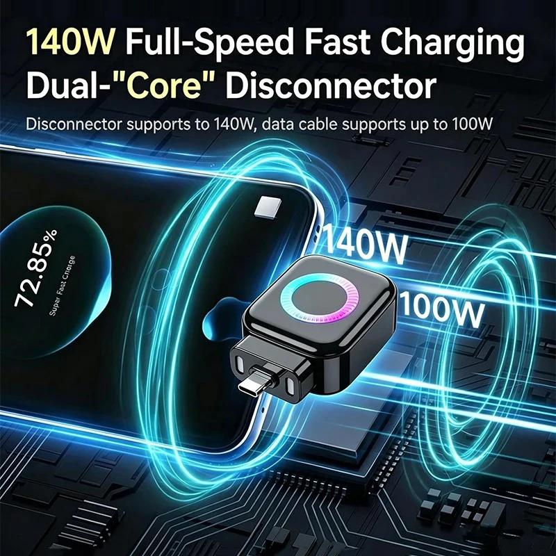 140W Intelligence Type-C Full Charge Separator Battery Health Overcharge Protection Safe Charging Full-Capacity Separator Auto Power-Off Disconnection