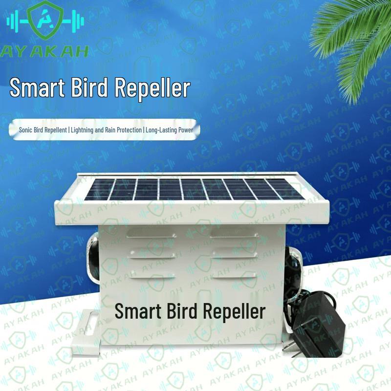 AYAKAH 4-in-1 Solar Ultrasonic Bird Repeller