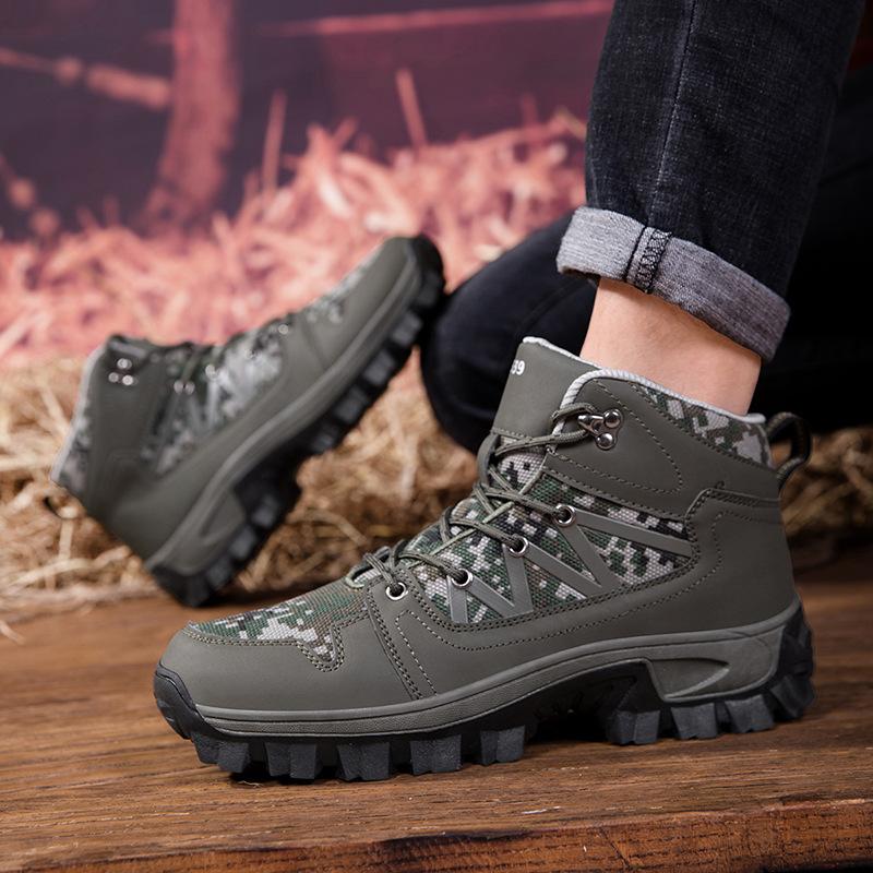 New High-top Outdoor Shoes Men's Hiking Shoes Women's Hiking Shoes Waterproof and Non-slip Sports Shoes Breathable Travel Shoes Men