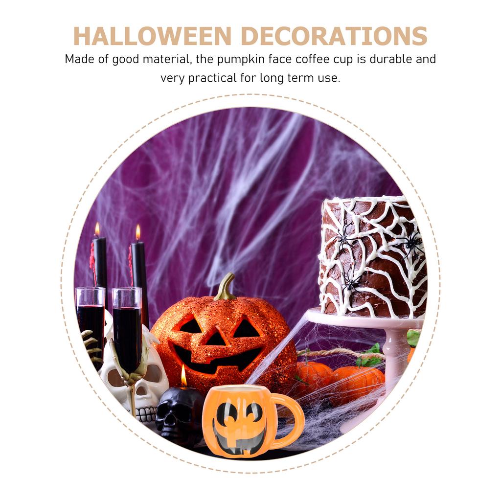 Pumpkin Face Ceramic Mug Creative Pumpkin Coffee Cup Decorative Water Cup Perfect for Home Office Halloween