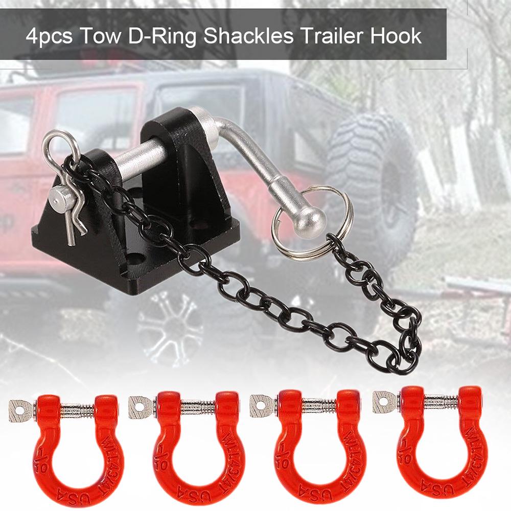 Buy 1 Set Tow DRing Shackles Trailer Hook Trailer Lock for 1/10