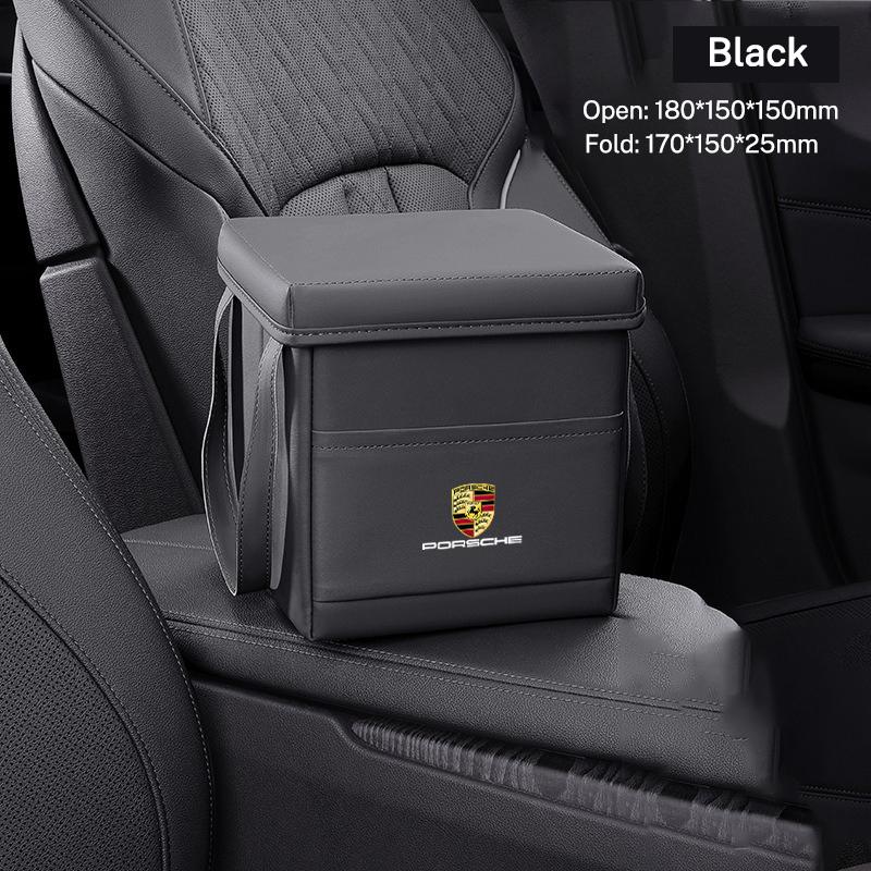 AFEBO1 Car Folding Durable Trash Can Convenient Installation For Porsche Cayenne Panamera Macan 911 718 Taycan Boxster Cayman 918 Pajun