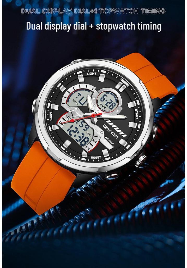 Sanda Electronic Sports Watch: Luminous, Waterproof, with Timer, Alarm, and Large Dial for Students and Men