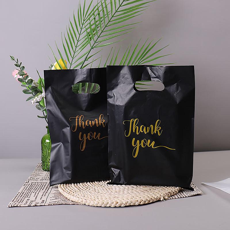 100Pcs Thank You Bag Gift Plastic Shopping Bag Tote Bag 20*30Cm Gift Bag Birthday Wedding Party Favors Candy Cookie Wrapper Bag