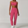 Tuta da Yoga Autunno/Inverno Delicata sulla Pelle: Set Canotta Controllo Pancia ad Alta Elasticità e Abbigliamento Fitness