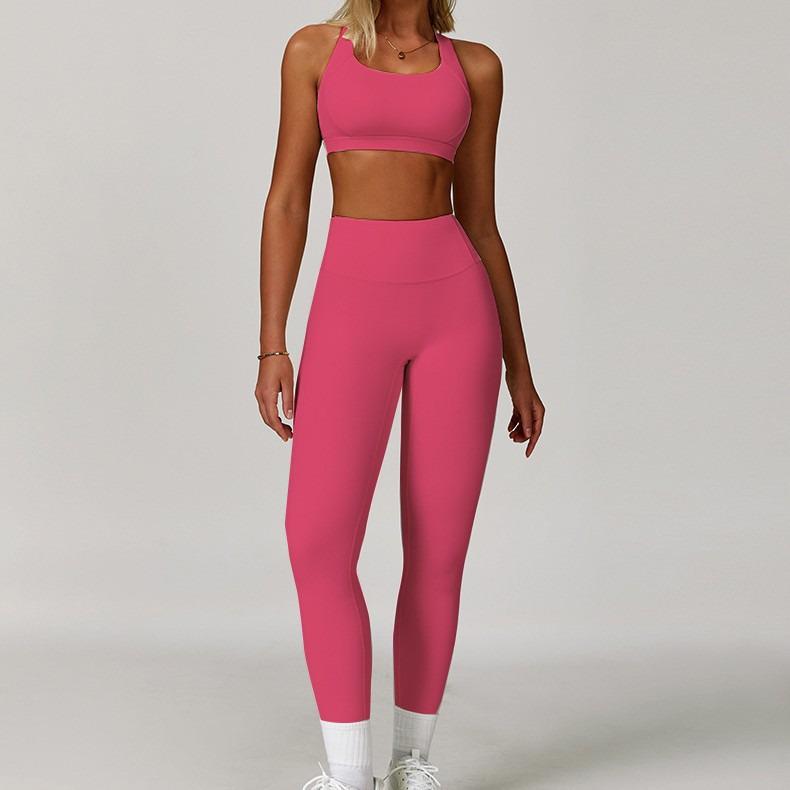 Tuta da Yoga Autunno/Inverno Delicata sulla Pelle: Set Canotta Controllo Pancia ad Alta Elasticità e Abbigliamento Fitness