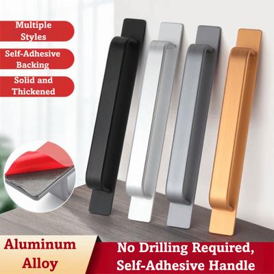 Aluminum Alloy Punch-free Door Handle Practical Waterproof Closet Knob Moisture-proof Black/Gold/Silver/Grey Window Handle