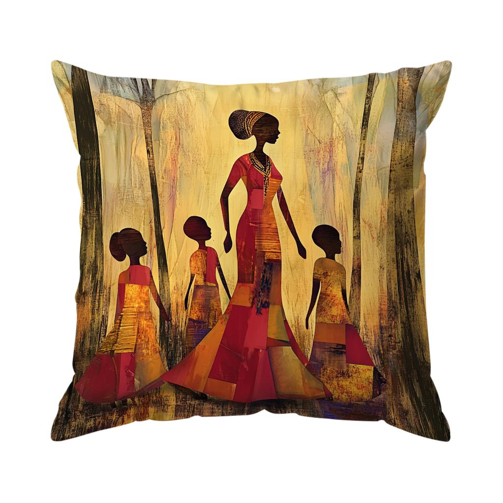 African-Style Art Pillowcase Bedroom Sofa Cushion Cover 100% Polyester Living Room Cushion Pillowcase Home Comfortable Decor