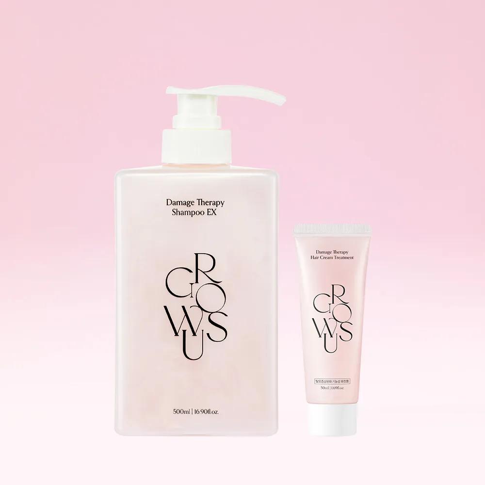 growus Damage Therapy Shampoo EX 500ml Set (+Treatment 50g)