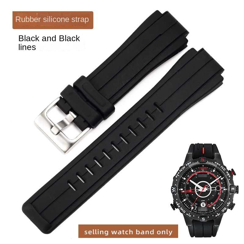 Für TIMEX Armband Herren Gezeiten Kompass Armband T2N721 T2N720 W2R55500 TW2T76500 Leder Uhrenband Silikon Gummi Armband 24*16mm