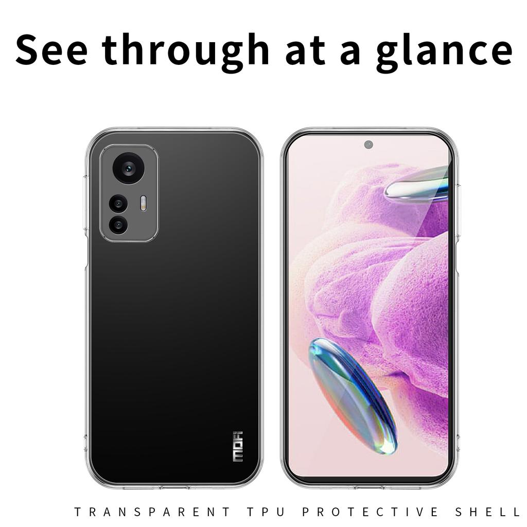 MOFI For Xiaomi Redmi Note 12S 4G Drop-proof Transparent Smartphone Case Soft TPU Phone Cover