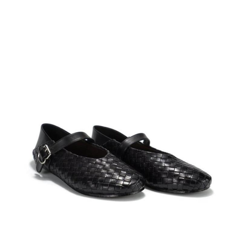 Fashion New Flat Shoes Women's Round-toe Shallow Top-grade Casual Ballet Shoes Soft Leather Long Women's Shoes